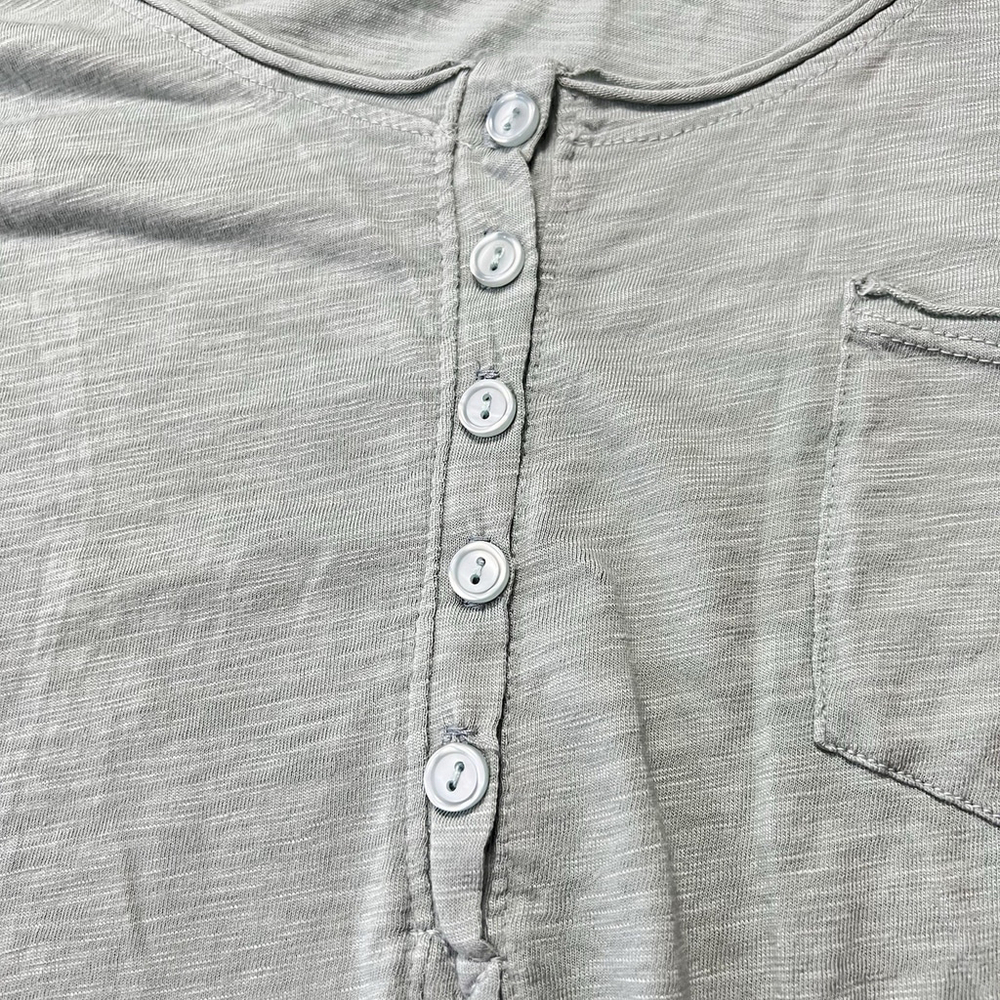 Soft Surroundings Women’s Henley Top Long-Sleeve T-Shirt XL Green Lightweight - Picture 7 of 10
